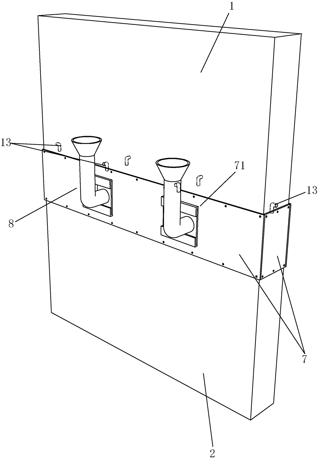 Prefabricated reinforced concrete shear wall vertical splicing joint structure and construction method thereof