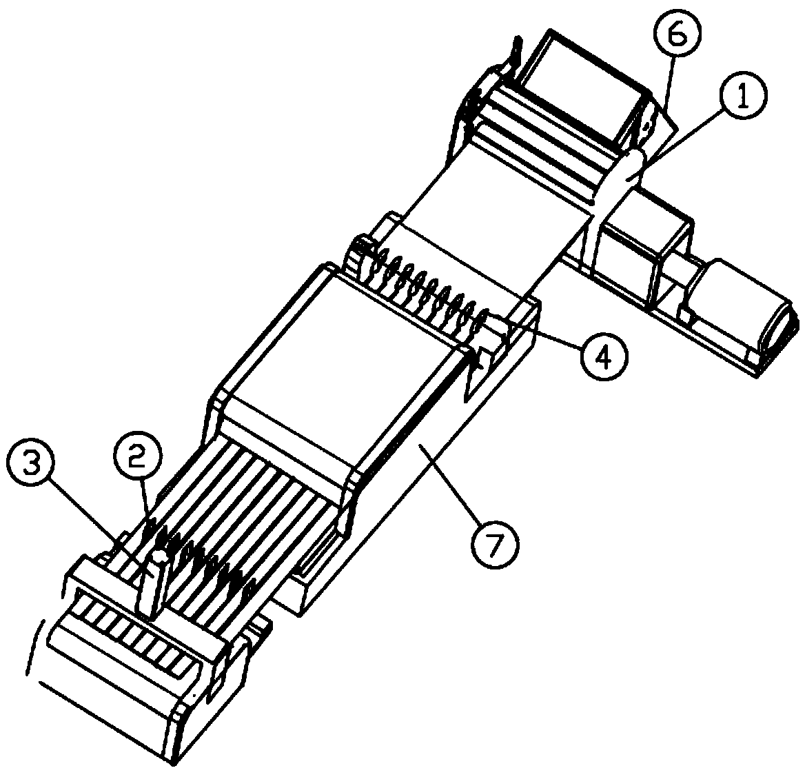 Strip separation auxiliary device