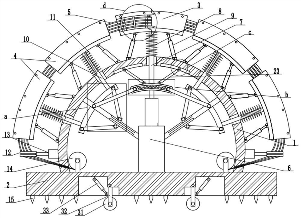 Supporting device for tunnel excavation