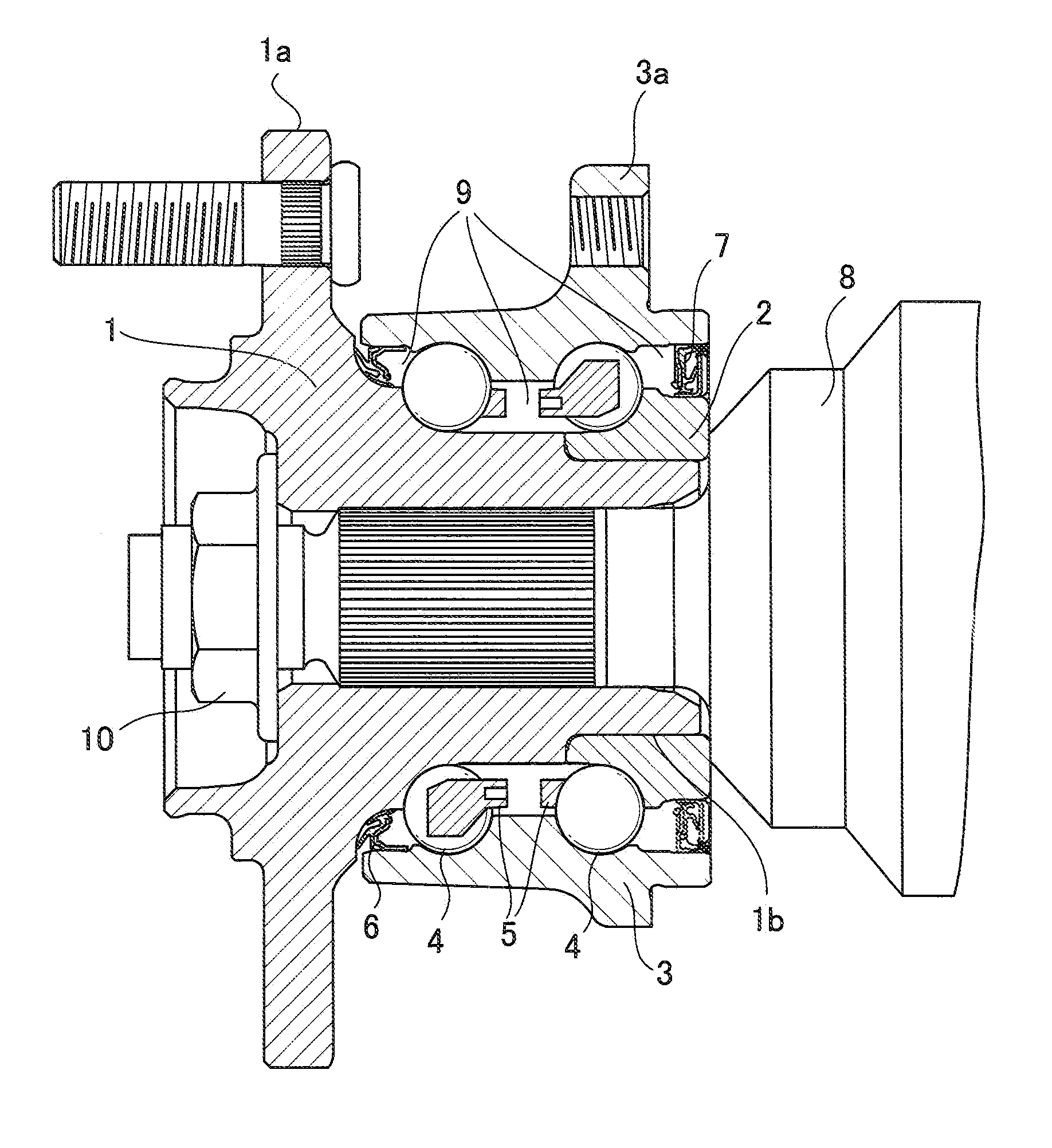 Grease composition for hub unit bearing