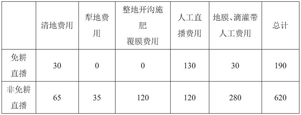 No-tillage drip irrigation planting method for autumn Hami melons