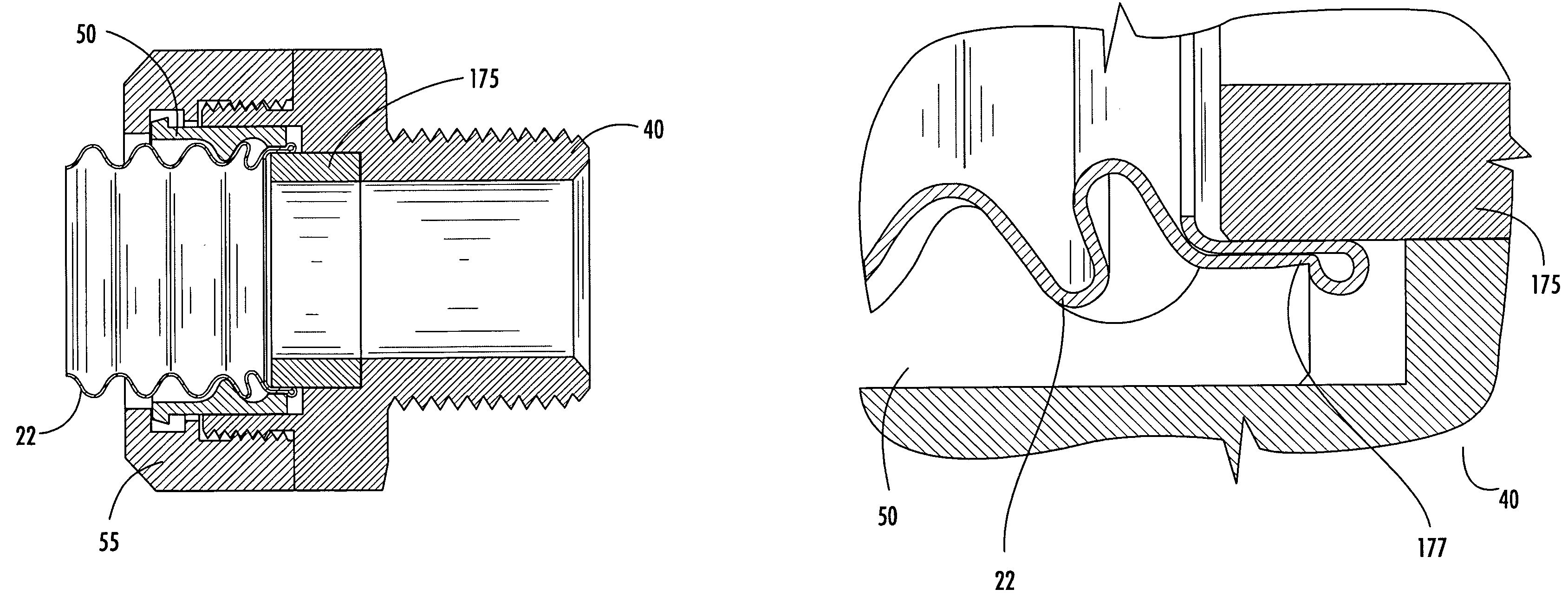 Corrugated tube fitting