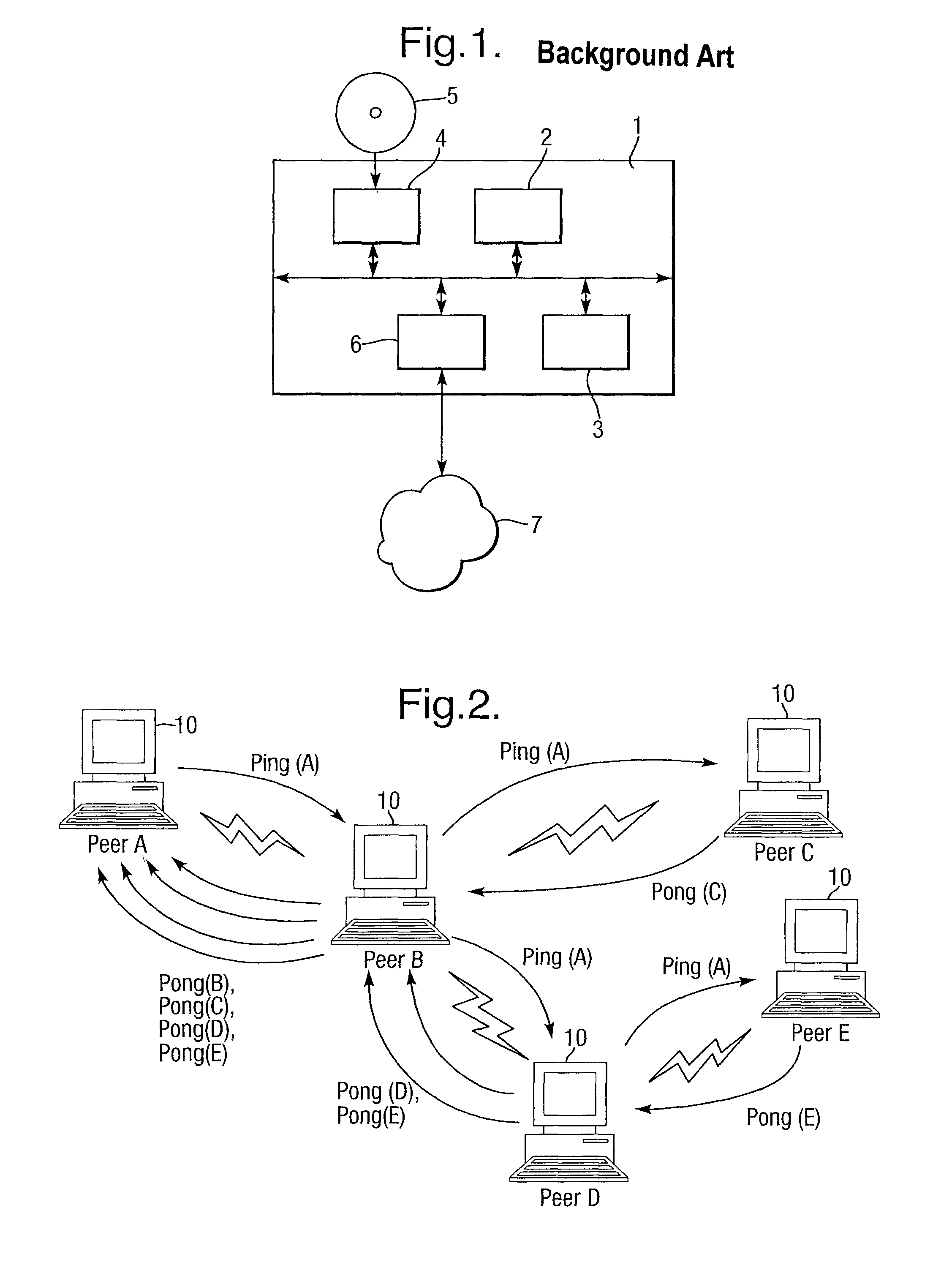 Storage of content data in a peer-to-peer network