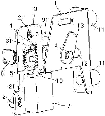 Gear transmission safe lock emergency opening mechanism