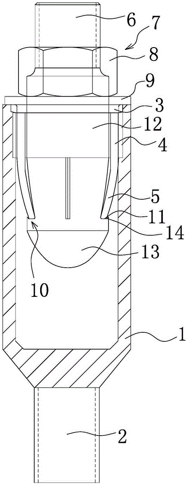 Clamping table type connecting piece