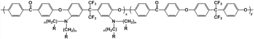 Multibranched polyaryletherketone anion-exchange membrane and preparation method thereof