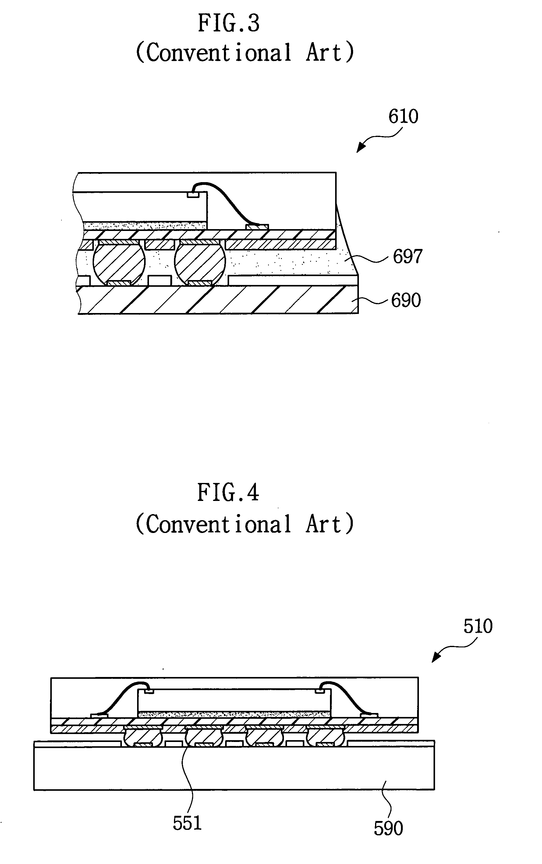 BGA semiconductor chip package and mounting structure thereof