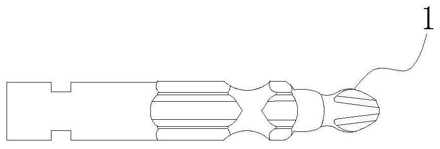 Screwdriver head and clamping piece