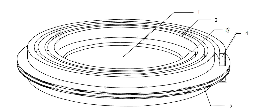 Radial logarithmic helix waveguide slow wave line and processing method thereof