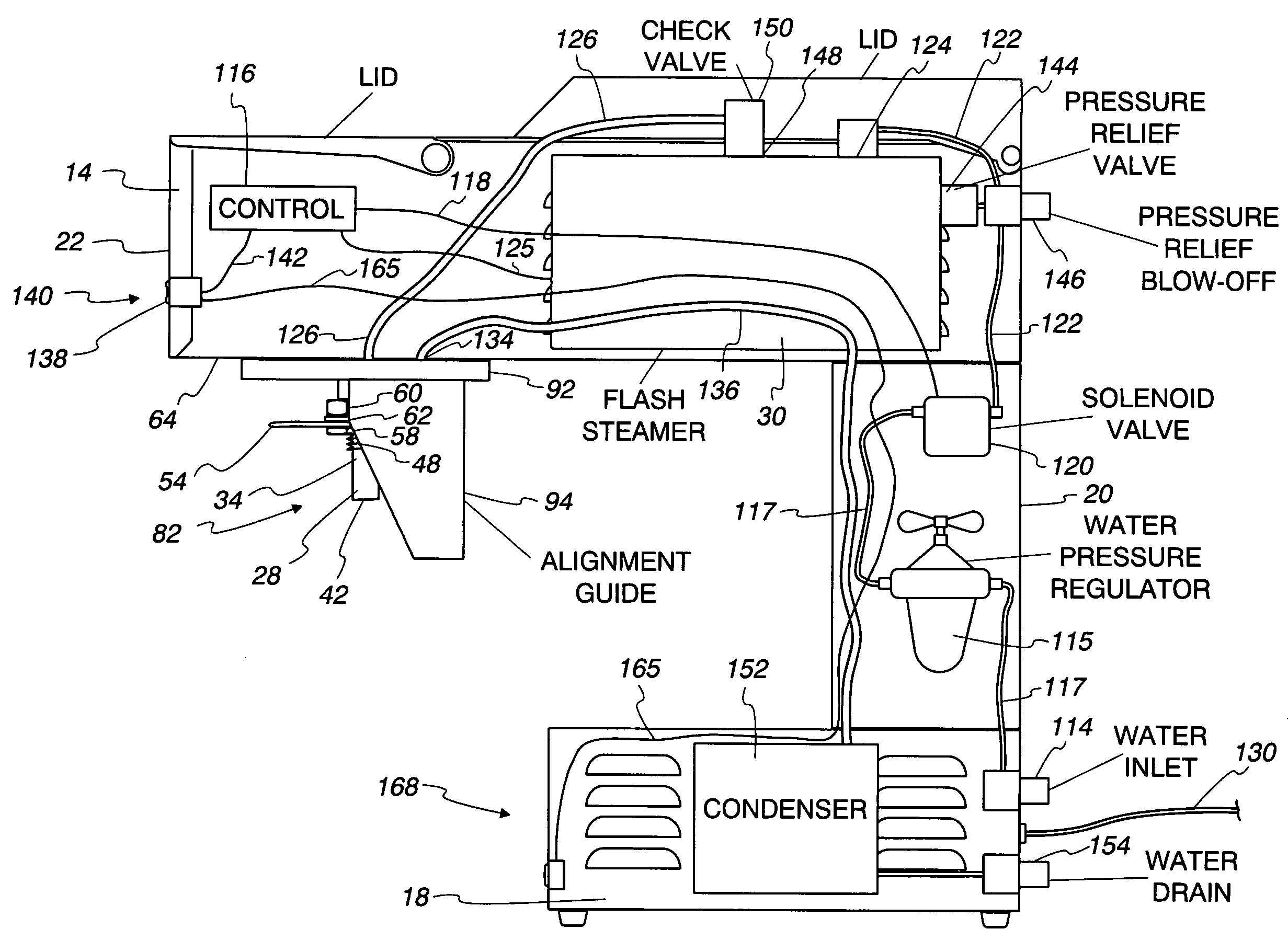 Steam injection cooking device and method