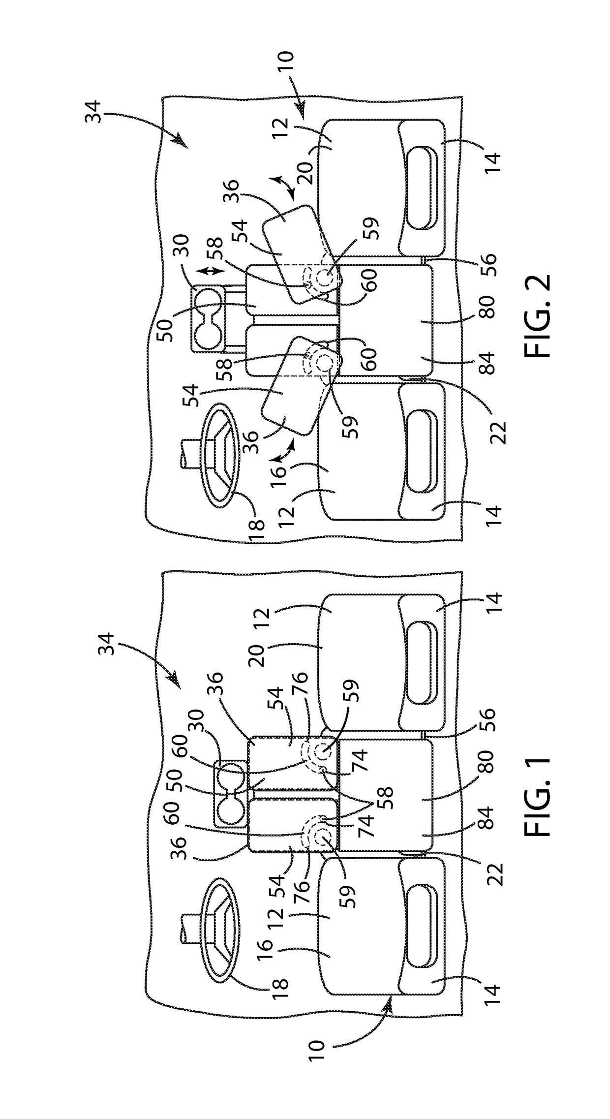 Flexible motor vehicle work surface for laptops and tablets