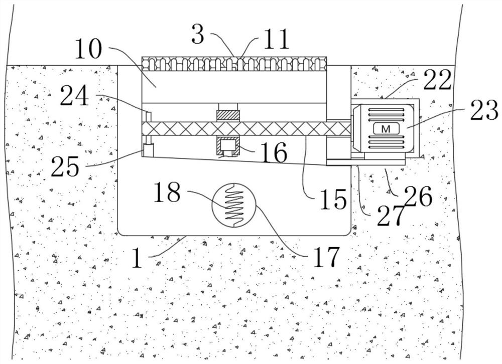 Landing opening anti-skid passage for subway station