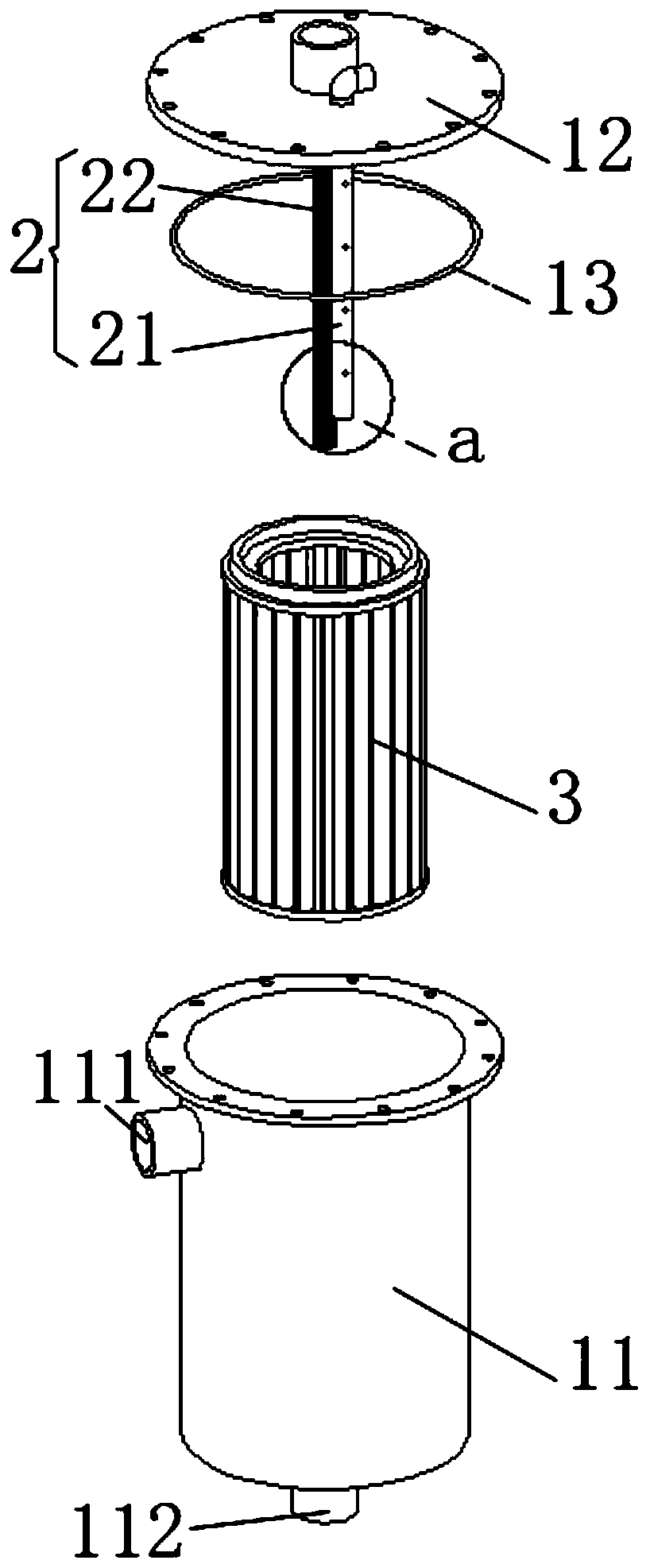 Grinding fluid filtering device for polishing machine