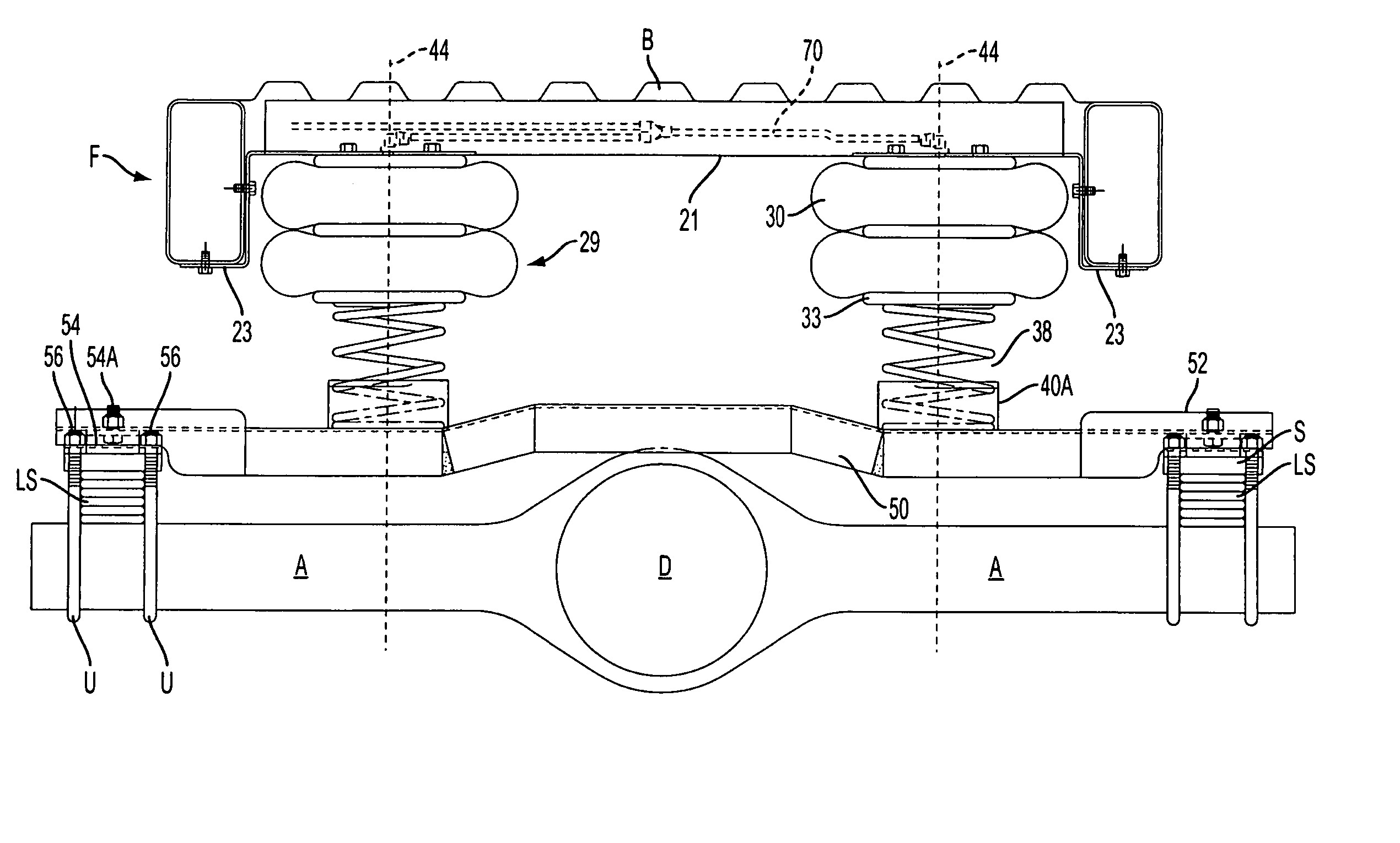 Air spring/coil spring combination suspension system