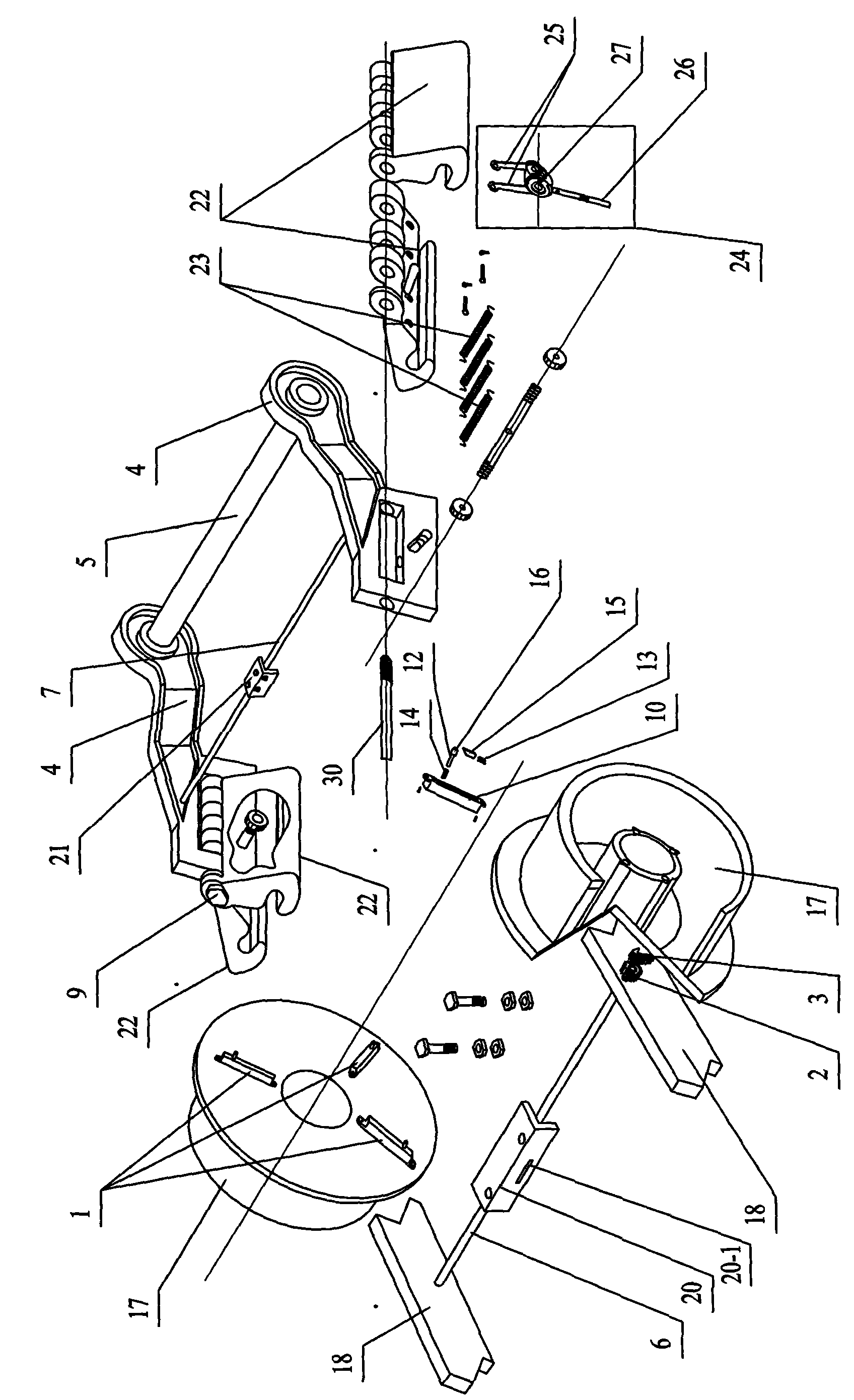 Centrifugal force safety braking device of active track-locking type tramcar