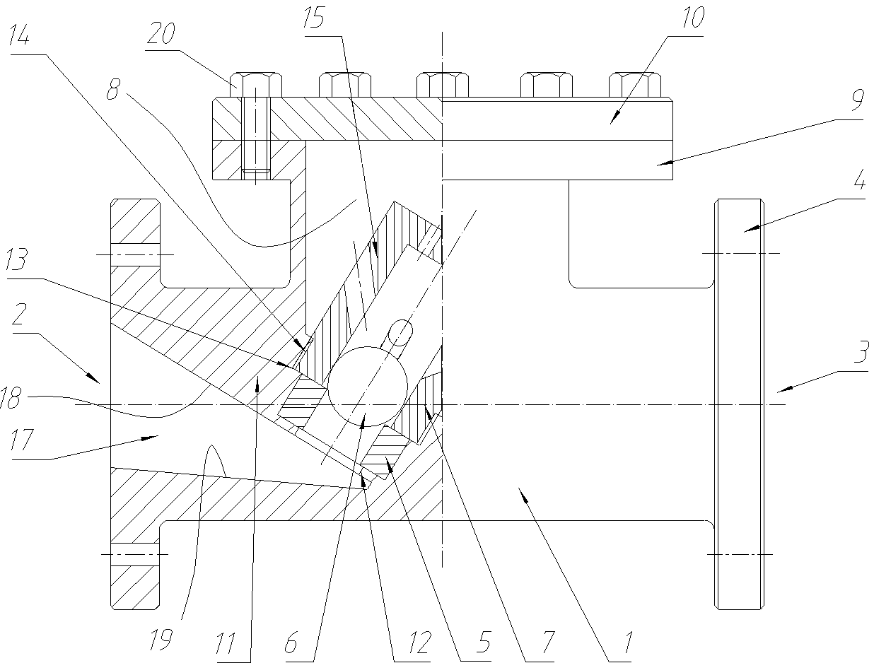 Valve ball type check valve