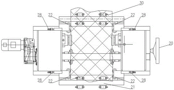 A bilateral slitting machine for sheet metal which is easy to process