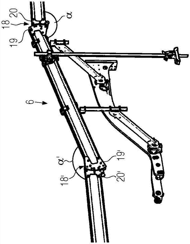 Road finisher with support device