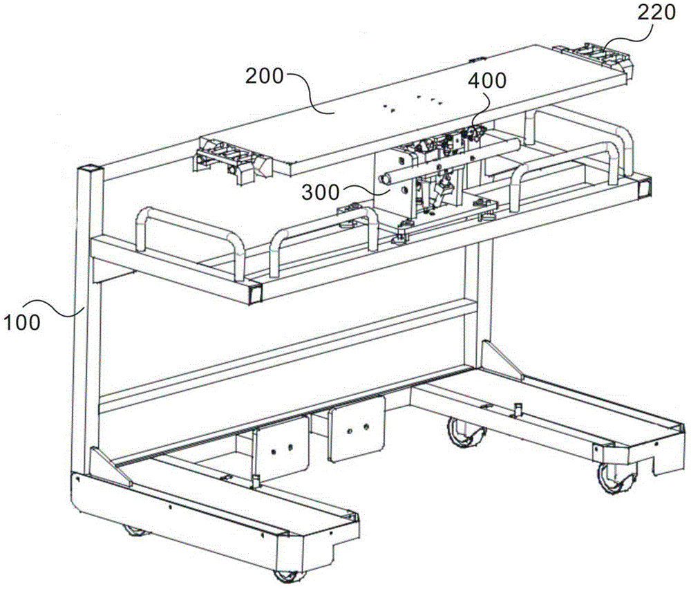 Graphite boat trolley convenient for loading and unloading sheet