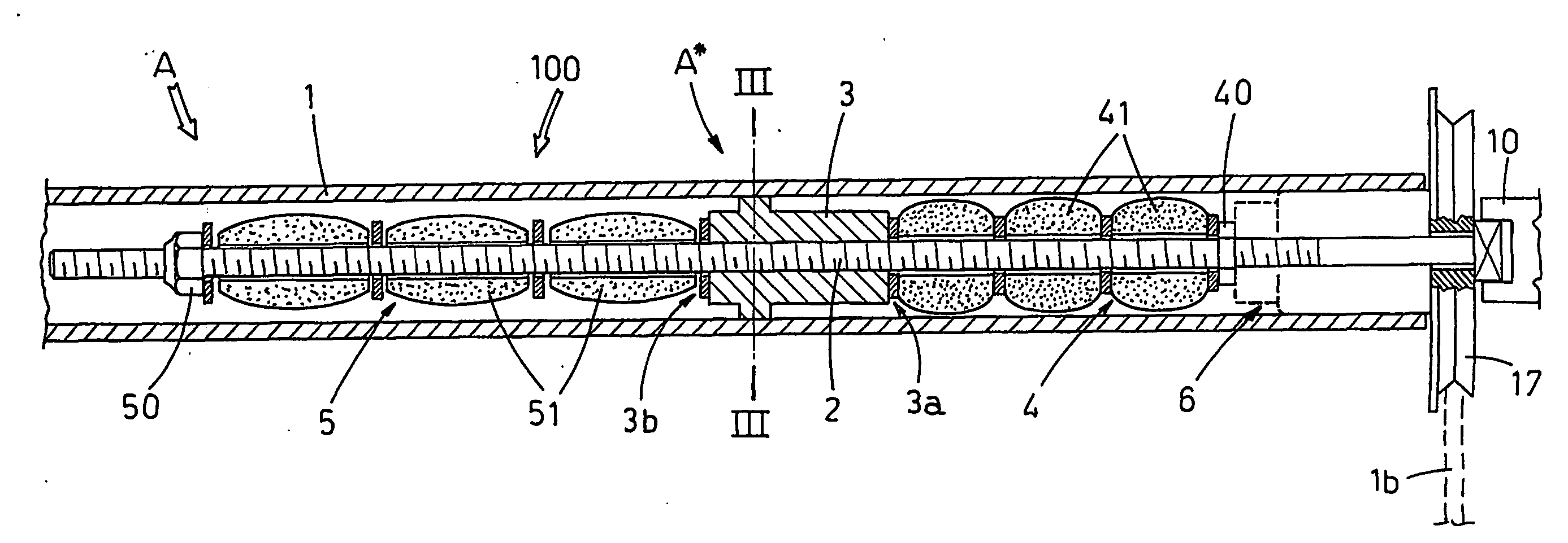 Friction device for rolling up curtains and the like