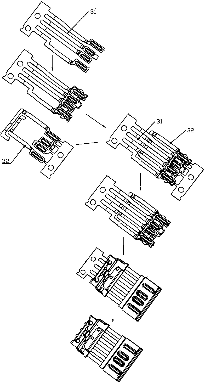 Manufacturing method of USB connector with double-face inserting function