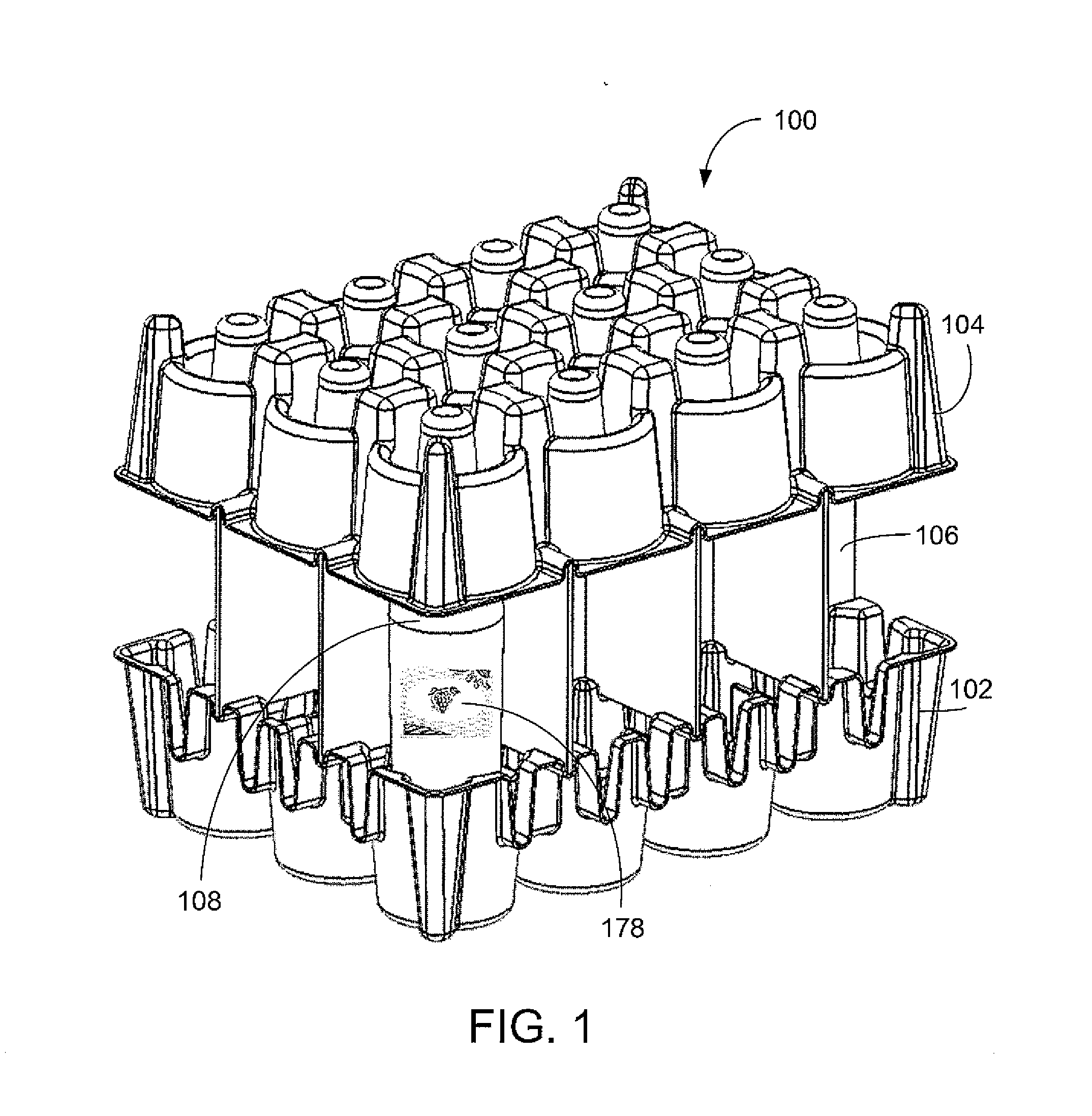 Bottle shipment packaging and method