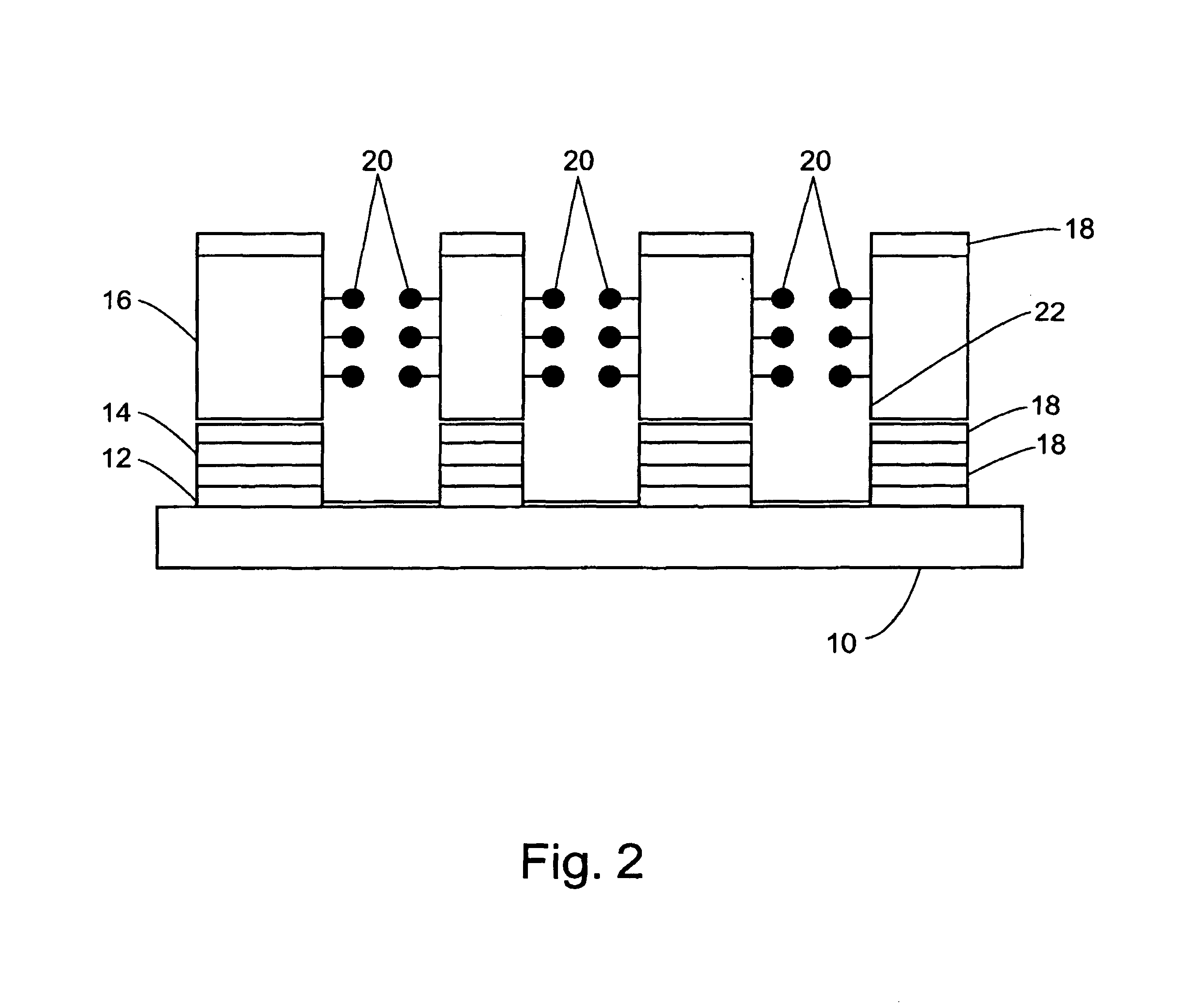 Molehole embedded 3-D crossbar architecture used in electrochemical molecular memory device