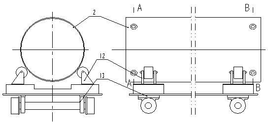 Double-station sleeving combination device and method of double-cylinder type storage tank