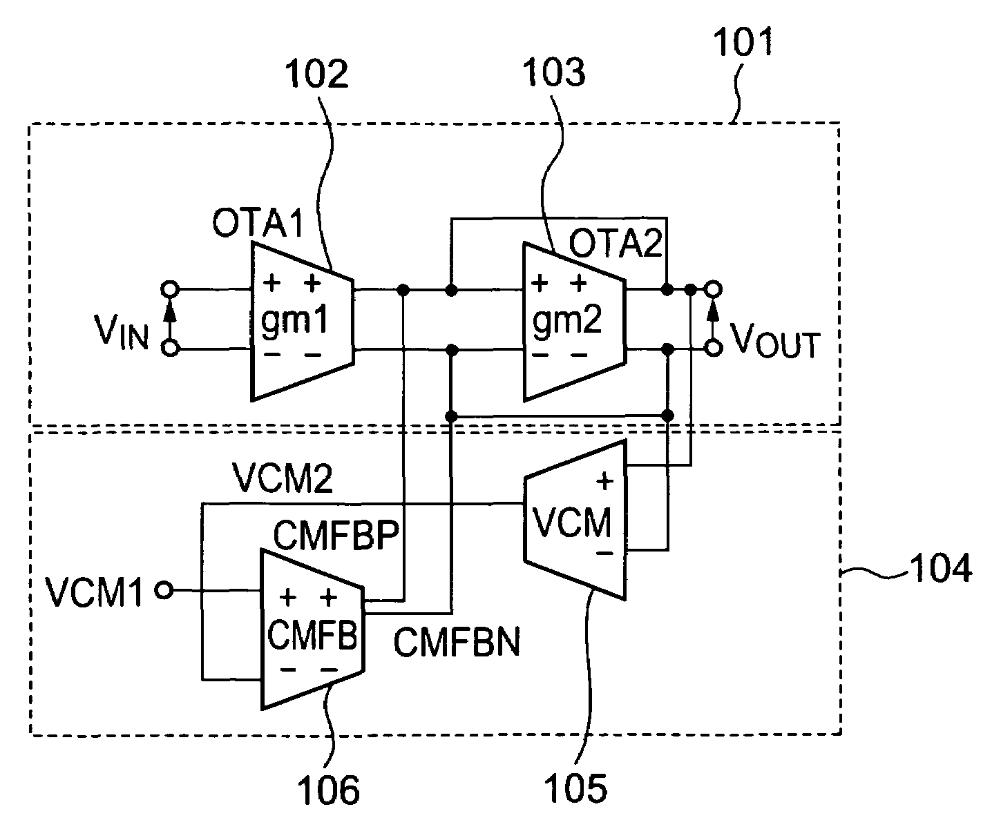 Voltage control circuit for common mode voltage and method for controlling the same