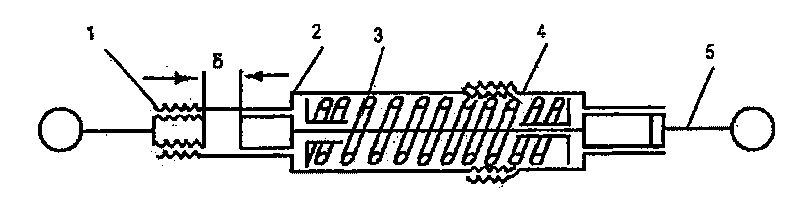 Elastic support connecting rod with two-way action