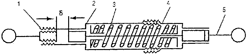 Elastic support connecting rod with two-way action