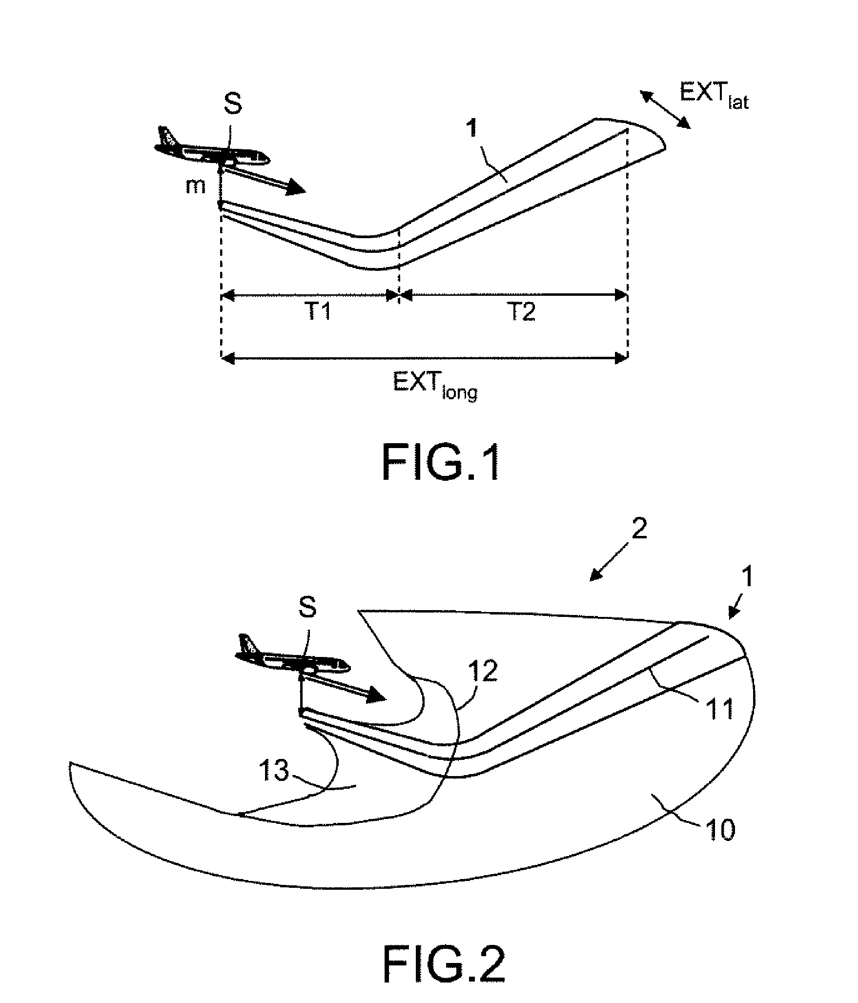 Method and device for aircraft, for avoiding collision with the terrain