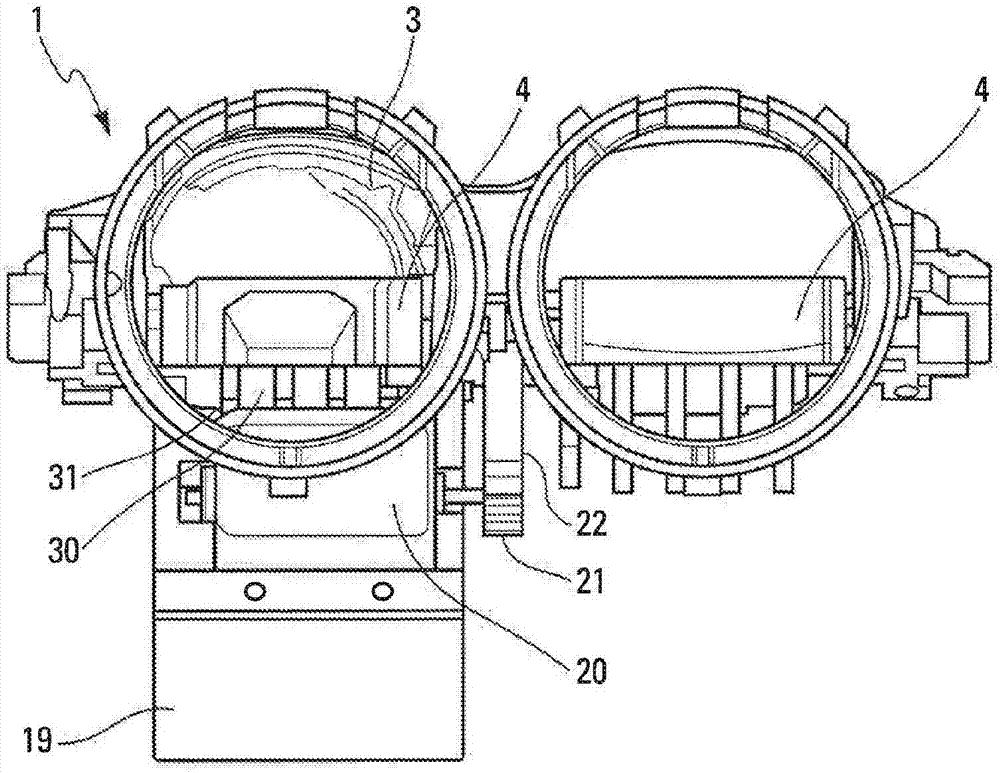 Semi-elliptical projector comprising a radiator