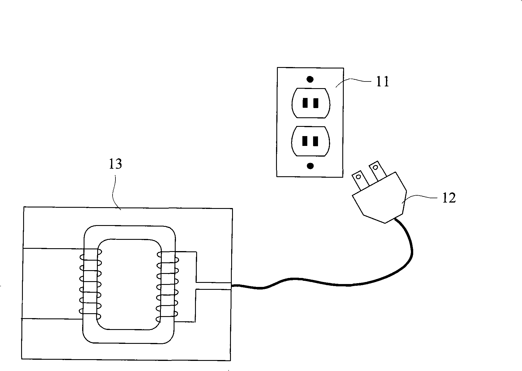 Voltage converter with lamp holder