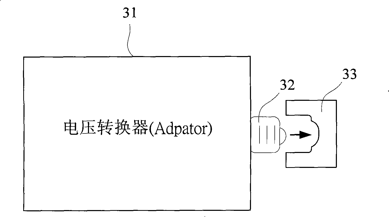 Voltage converter with lamp holder