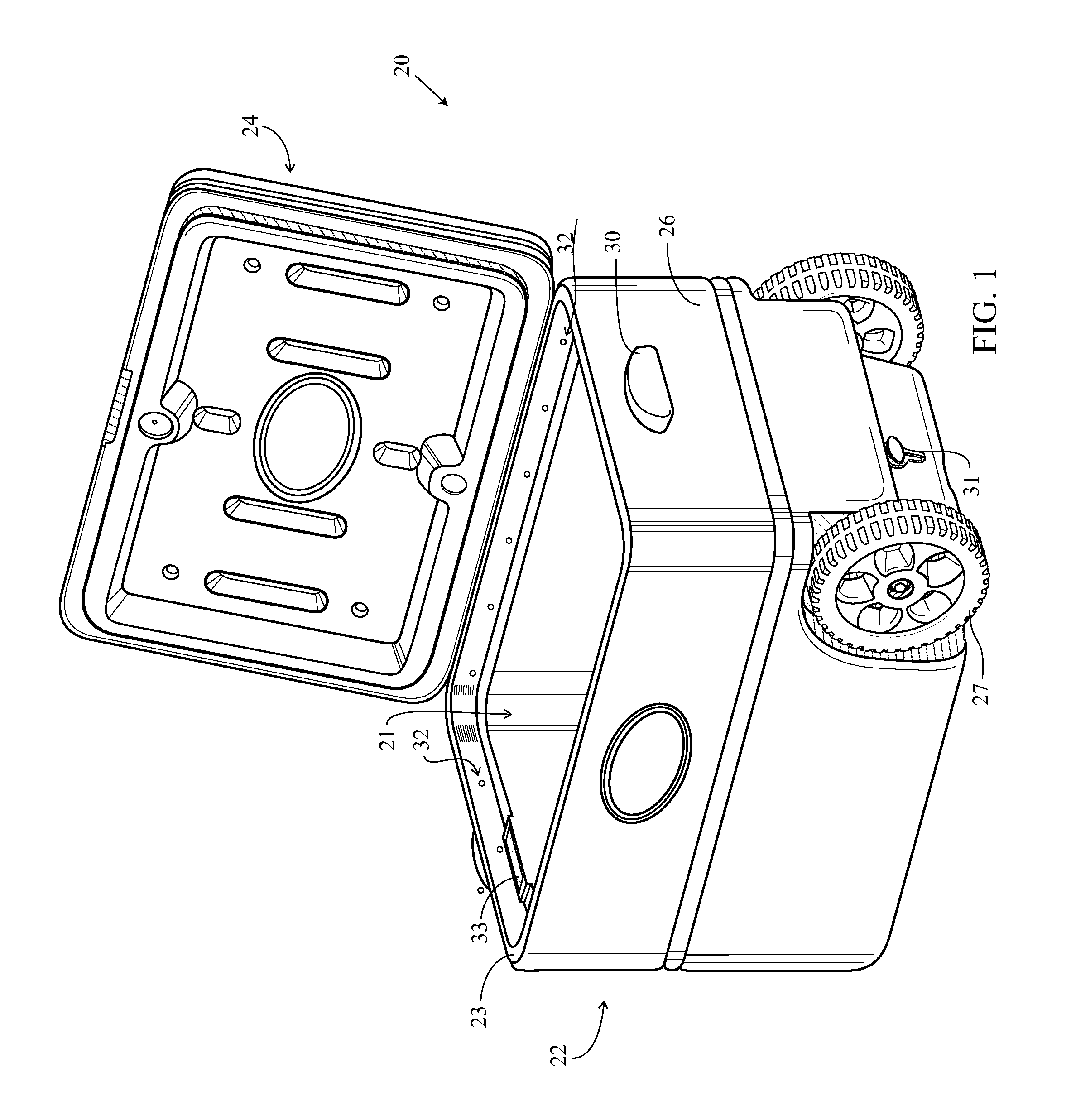 Cooler with LED lighting