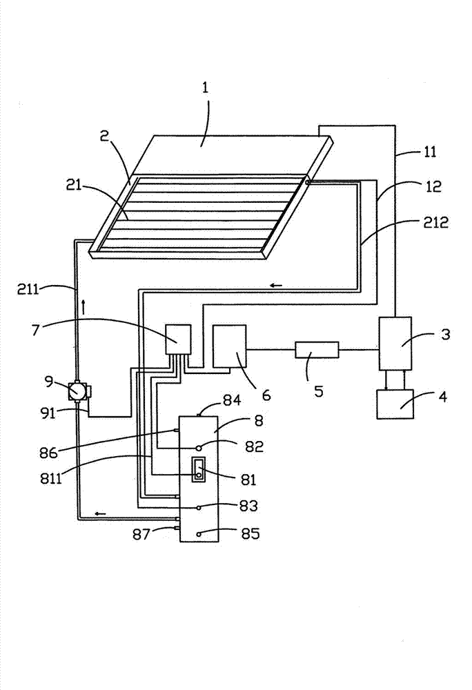 Split type flat-plate solar photothermal and photovoltaic system