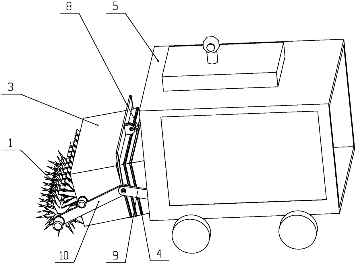 Lawn falling leaf automatic cleaning device