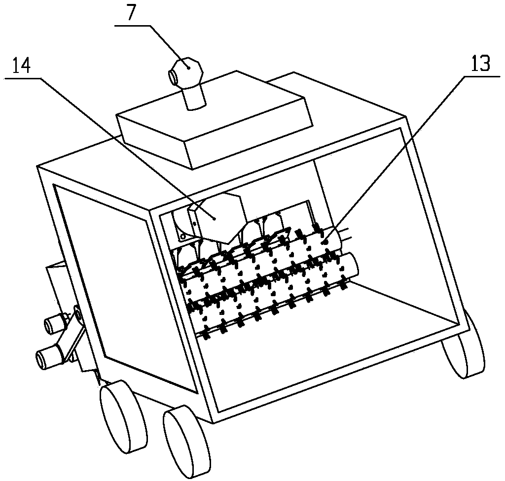 Lawn falling leaf automatic cleaning device