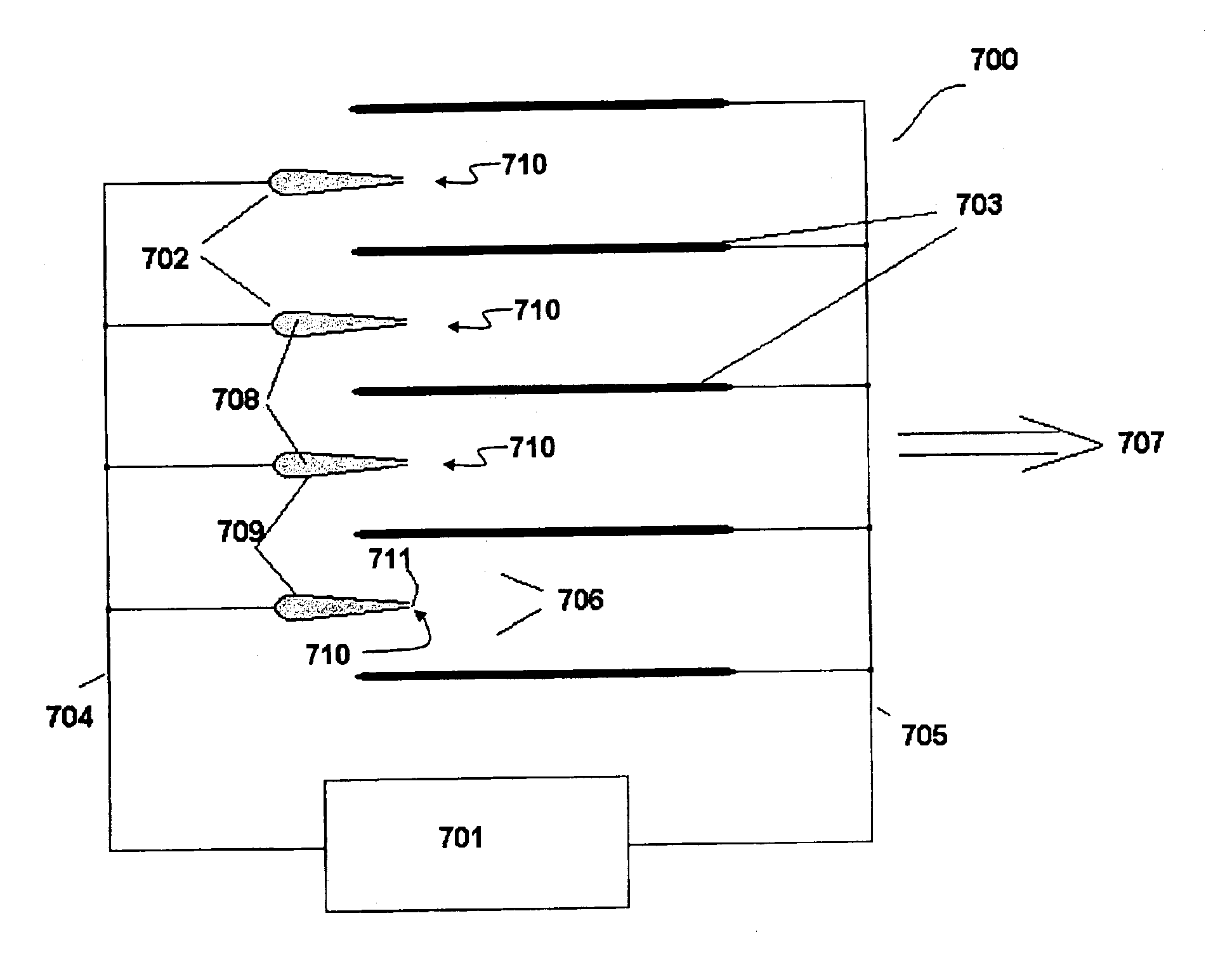 Electrostatic fluid accelerator for and method of controlling a fluid flow