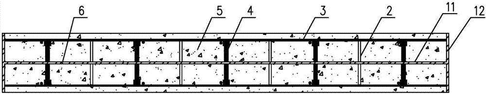 Modified type extensible steel-concrete combined precast wall with ribbed profile steel