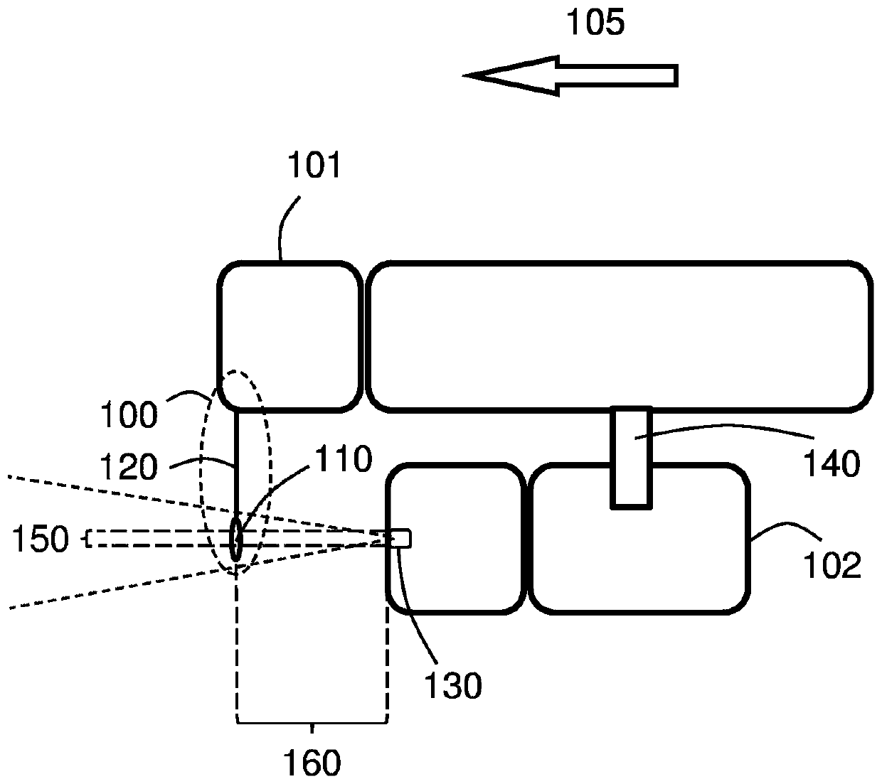 Target arrangement, method, and control unit for following a target vehicle