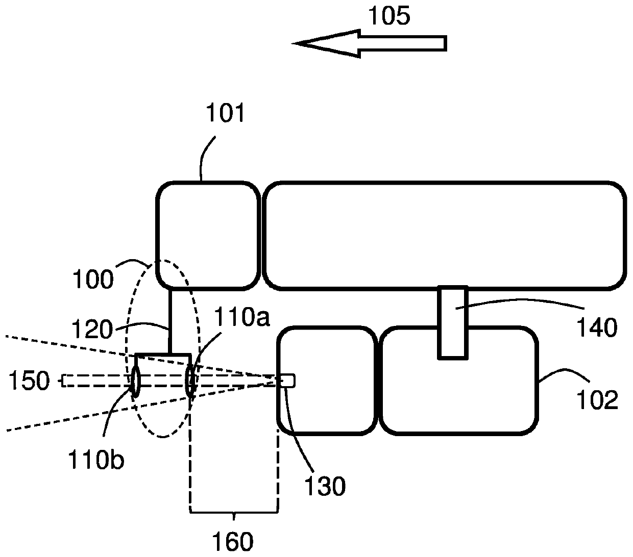 Target arrangement, method, and control unit for following a target vehicle