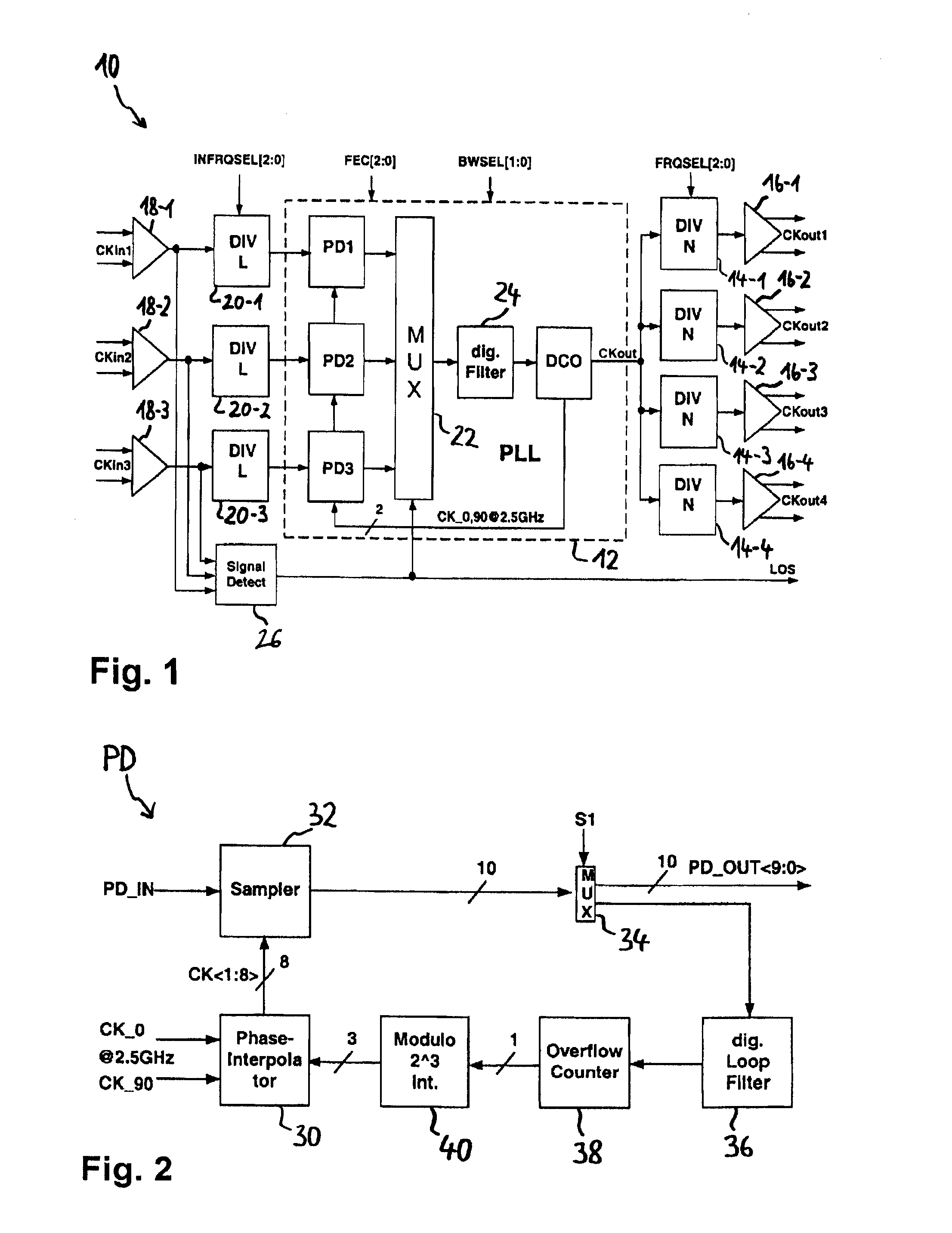 Switchable phase locked loop and method for the operation of a switchable phase locked loop