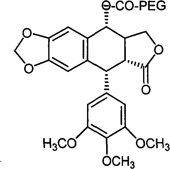 Podophyllinic acid lactone derivant and preparation method thereof