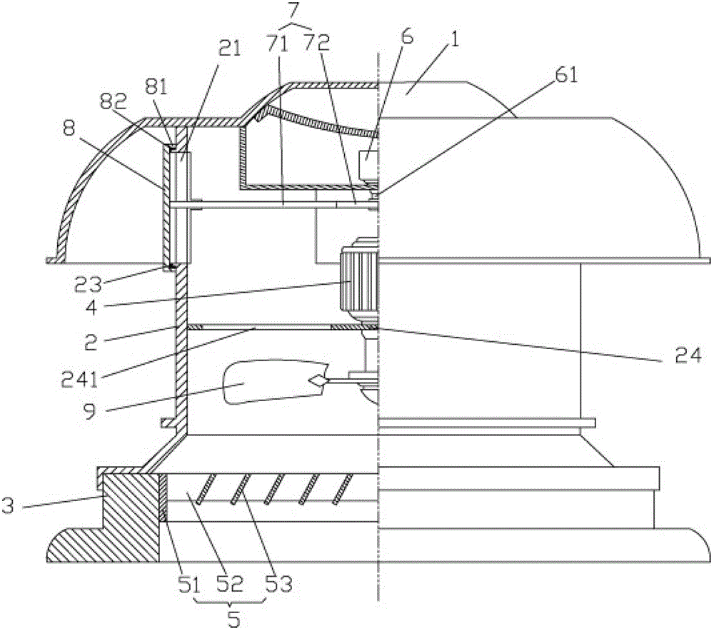 Double-seal roof ventilator