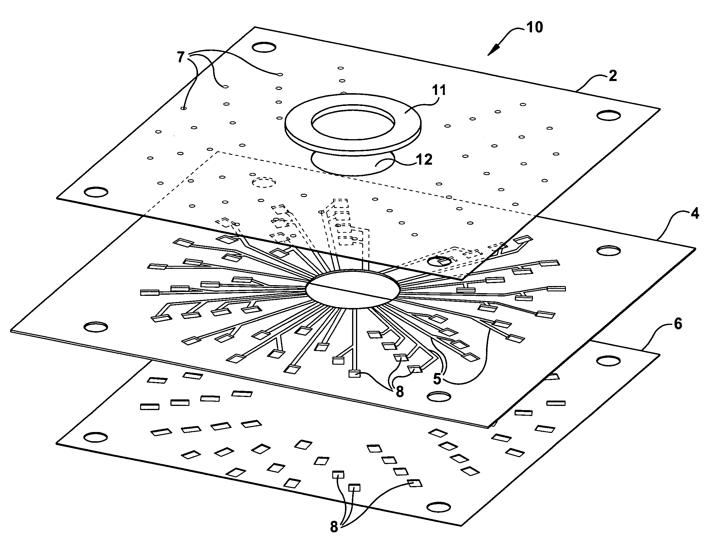 Optical sensor array system and method for parallel processing of chemical and biochemical information