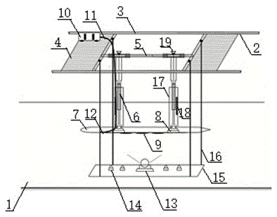 Variable-water-depth towing tank air-layer resistance reduction test device and method