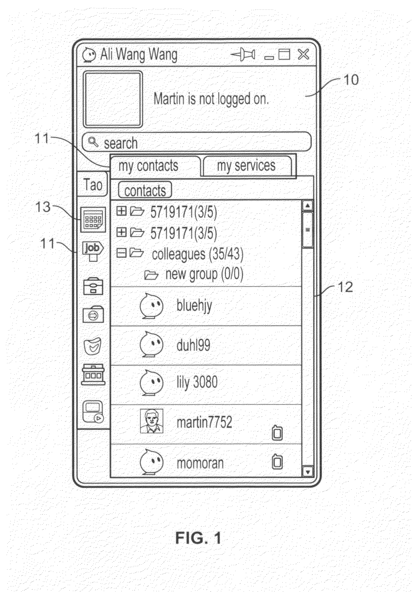 Presenting information in an instant messaging application