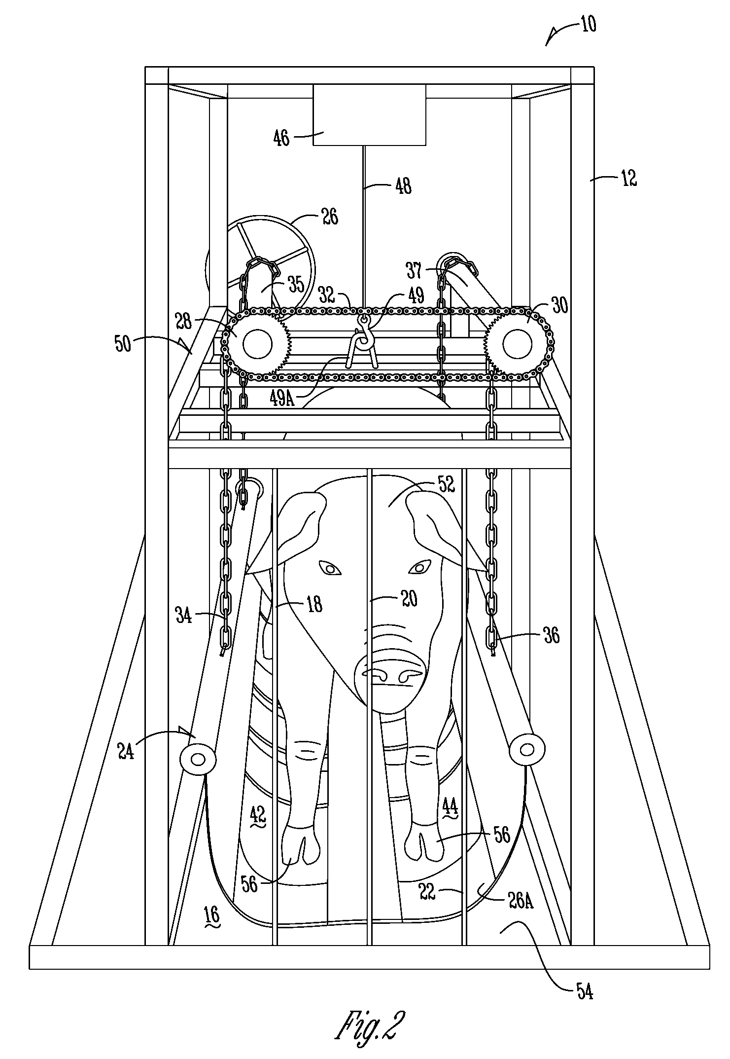 Sow chute and hoist